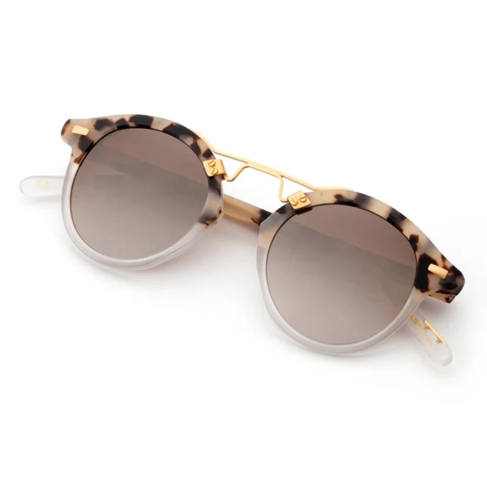 Like new Krewe St. Louis Matte Oyster to Crystal Mirrored Polarized 24K